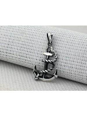 Denizci Çapa  925 Ayar Gümüş Erkek Kolye Ucu