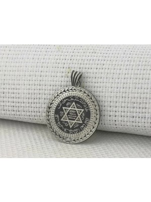 Hz Süleyman Mührü 925 Ayar Gümüş Erkek Kolye Ucu