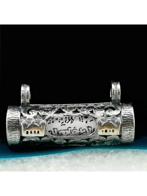 Dualı Cevşeni Kalın Zincir 925 Ayar Gümüş Erkek Kolye Ucu