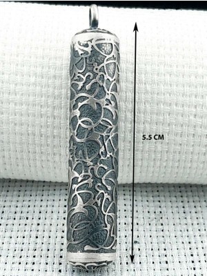 Silindir Cevşeni Kebir Dualı 925 Ayar Gümüş Erkek Kolye Ucu