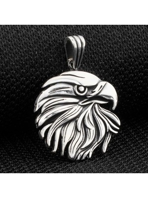 Kartal Tasarımlı 925 Ayar Gümüş Erkek Kolye Ucu