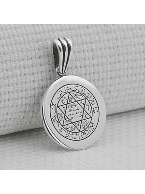 Süleyman Mührü 925 Ayar Gümüş Erkek Kolye