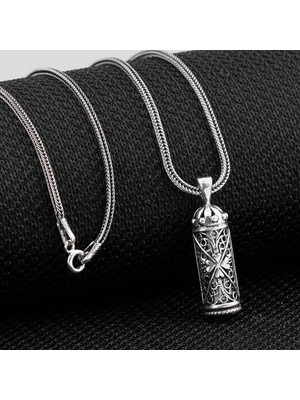 Tasarım Cevşen Dualı 925 Ayar Gümüş Erkek Kolye