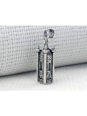 Minare Tasarımlı Cevşen Kebir Dualı 925 Ayar Gümüş Erkek Kolye