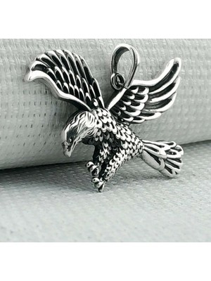Kartal Tasarımlı 925 Ayar Gümüş Erkek Kolye