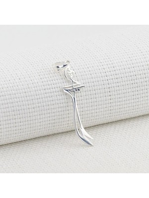 Hz Ali Yazılı Zulfikar 925 Ayar Gümüş Erkek Kolye Ucu