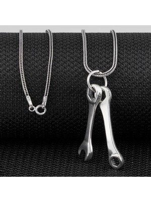 Anahtar Tasarımlı 925 Ayar Gümüş Erkek Kolye Ucu