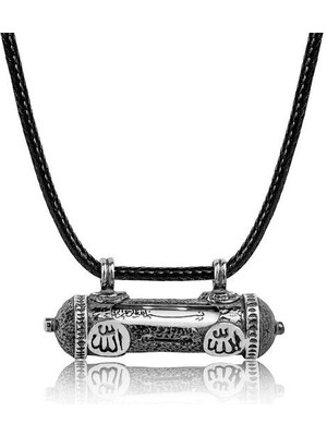 Allah Yazılı Cevşen Muskalık  925 Ayar Gümüş Erkek Kolye