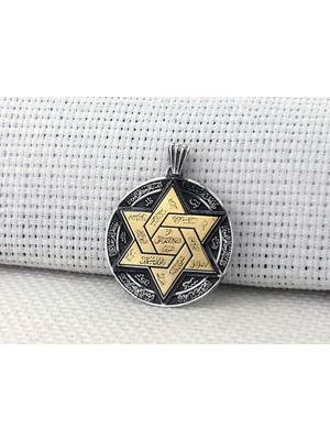 Hz Süleyman Mührü 925 Ayar Gümüş Erkek Kolye Ucu