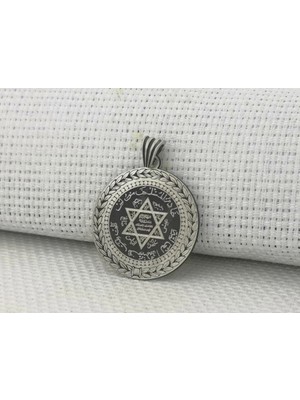 Hz Süleyman Mührü 925 Ayar Gümüş Erkek Kolye Ucu