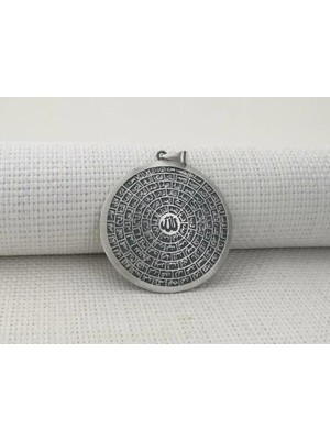 Esmaul Husna Dualı Büyük Boy 925 Ayar Gümüş Erkek Kolye Ucu