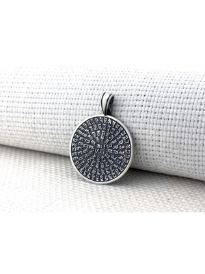 Allahın 99 Ismi Yazılı Esmaul Husna 925 Ayar Gümüş Erkek Kolye