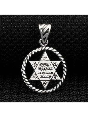 Mührü Süleyman 925 Ayar Gümüş Erkek Kolye