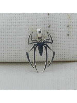 Örümcek Tasarımlı 925 Ayar Gümüş Erkek Kolye Ucu
