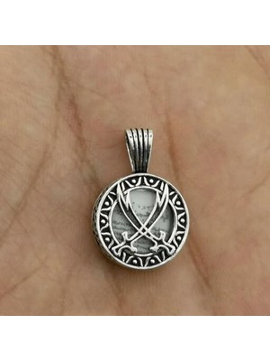 Zülfikar Figürlü Dualı 925 Ayar Gümüş Erkek Kolye Ucu