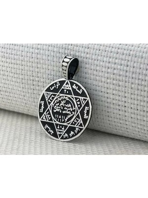 Hz Süleyman Mührü 925 Ayar Gümüş Erkek Kolye Ucu