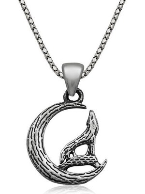 Bozkurt 925 Ayar Gümüş Erkek Kolye