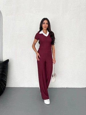 Ottoman Kumaş Beyaz Gömlek Yaka Takım S4142