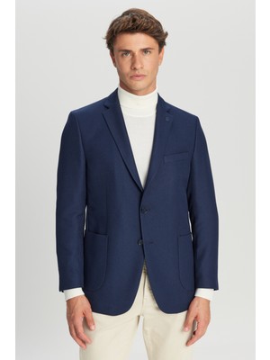 Altınyıldız Classics Slim Fit Dar Kesim Mono Yaka Torba Cepli Blazer Ceket