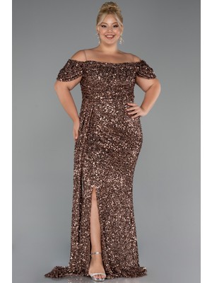 Kuyruklu Uzun Pul Payet Büyük Beden Abiye ABU5232