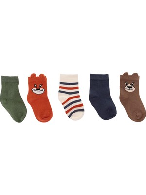 Hellobaby Erkek Bebek 5'li Soket Çorap