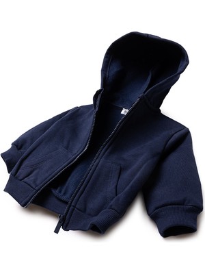 Hellobaby Erkek Bebek Kapüşonlu Hırka Fermuarlı Uzun Kol