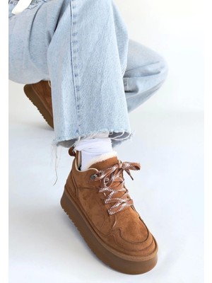 Muden Taba Süet Bağcıklı Bot