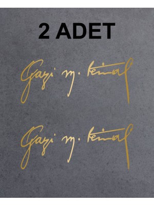 Gazi Mustafa Kemal Imza Sticker - Atatürk Imza Sticker - Atatürk Sticker - Oto Sticker - Araba Sticker - Araç Sticker - Duvar Sticker - Laptop Sticker