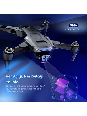 S85 Free Pro – 2 Batarya, 40 Dakika Uçuş, 1080P Çift Esc Kamera, Fırçasız Motorlu Drone