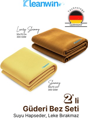 2’li Shammy Güderi Bez Seti – Araba Kurulama Bezi ve Araba Cam Bezi 50X70CM