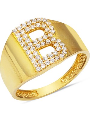 Altın B Harfi Yüzük