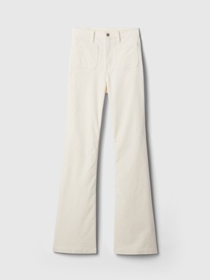 Gap Kadın Kırık Beyaz High Rise Kadife '70s Flare Jean Pantolon