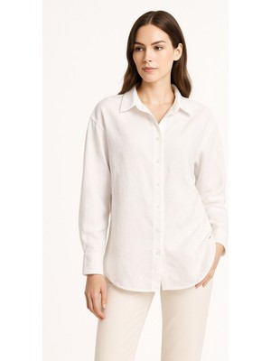 Meşe Moda Kadın Oversize Uzun Kollu Tunik - Gömlek