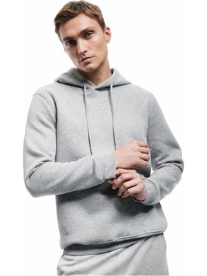 Koton 6WAM70015MK 049 Grı Erkek Pamuk Jersey Sweatshırt