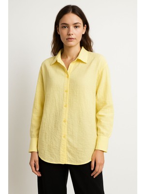 Meşe Moda Kadın Oversize Uzun Kollu Tunik - Gömlek