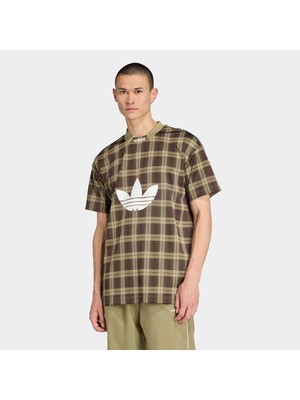 Adidas Originals JV7747 TARTAN DESENLİ BOL TİŞÖRT