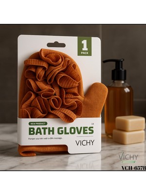 Vichy Banyo Lif Eldiveni – Yoğun Köpük Etkili, Spa Masajı Için Peeling Eldiveni Vch - 6578