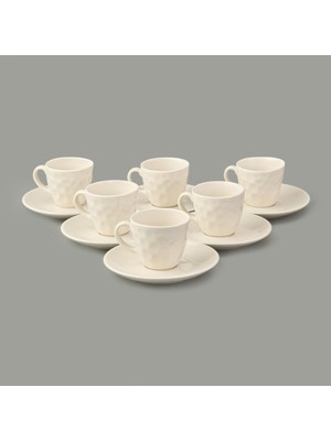 Evidea Kitchen Hammer 6'lı Kahve Fincan Takımı - Krem - 90 ml