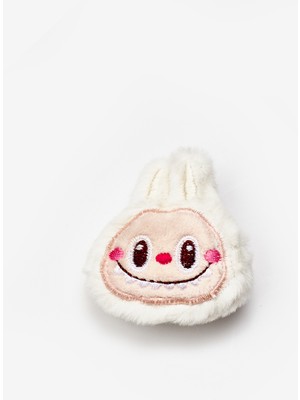 Beyaz  Peluş Oyuncak Figürlü Kız Çocuk Klips Toka