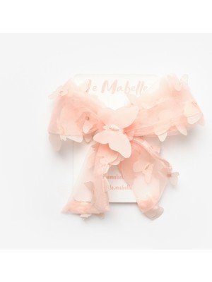 Somon  Kelebek Aplikeli Kız Çocuk Klips Toka