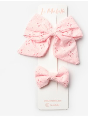 Pembe  Fisto Fiyonk Anne Kız Toka Set