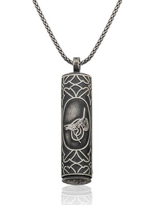 Blackcraft Gümüş Içi Açılabilen Tuğralı Silindir Muskalık (BC-B54E88)