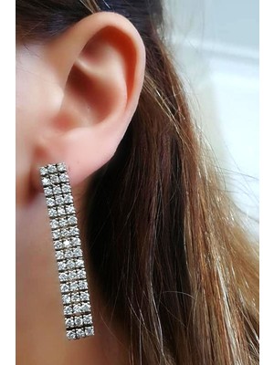 Ose Shop Pırlanta ışıltısında zirkon taşlı gümüş lüks küpe