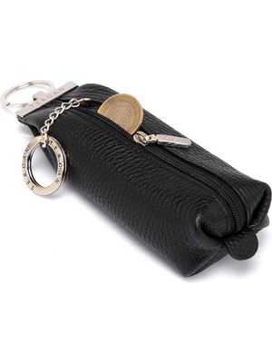 Tergan  Siyah Hakiki Deri Unisex Anahtarlık - S1AN00000193-A41