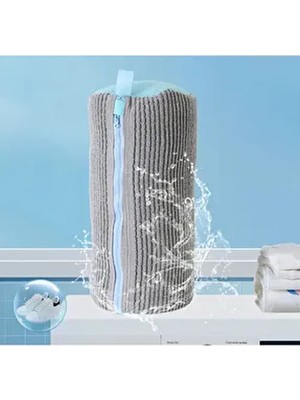 Makinede Pratik Deforma Önleyeci Eskimeye Dayanıklı Boya Vermez Ayakkabı Yıkama Çantası Torba File