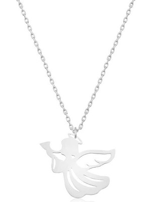 Blackcraft Gümüş Kanatlı Melek Bayan Kolye (BC-6A4CCA)