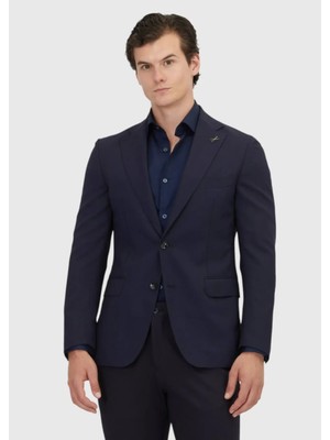 Ramsey Lacivert Shirt Shoulder Slim Fit %100 Yün Ceket