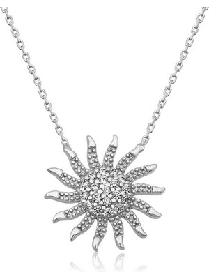 Blackcraft ​925 Ayar Gümüş Güneş Kadın Gümüş Kolye (BC-7F4072)