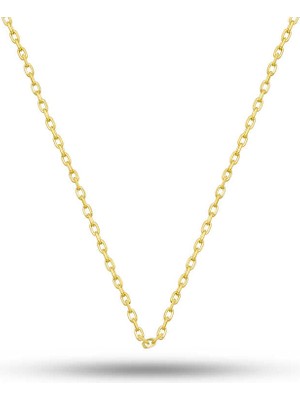 Blackcraft Gümüş Gold 0.30 Mikron 45 cm Forse Kadın Zincir (BC-EACC4D)