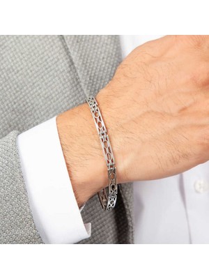 Blackcraft 925 Ayar Gümüş Oksitli Erkek Bileklik (BC-796DF1)